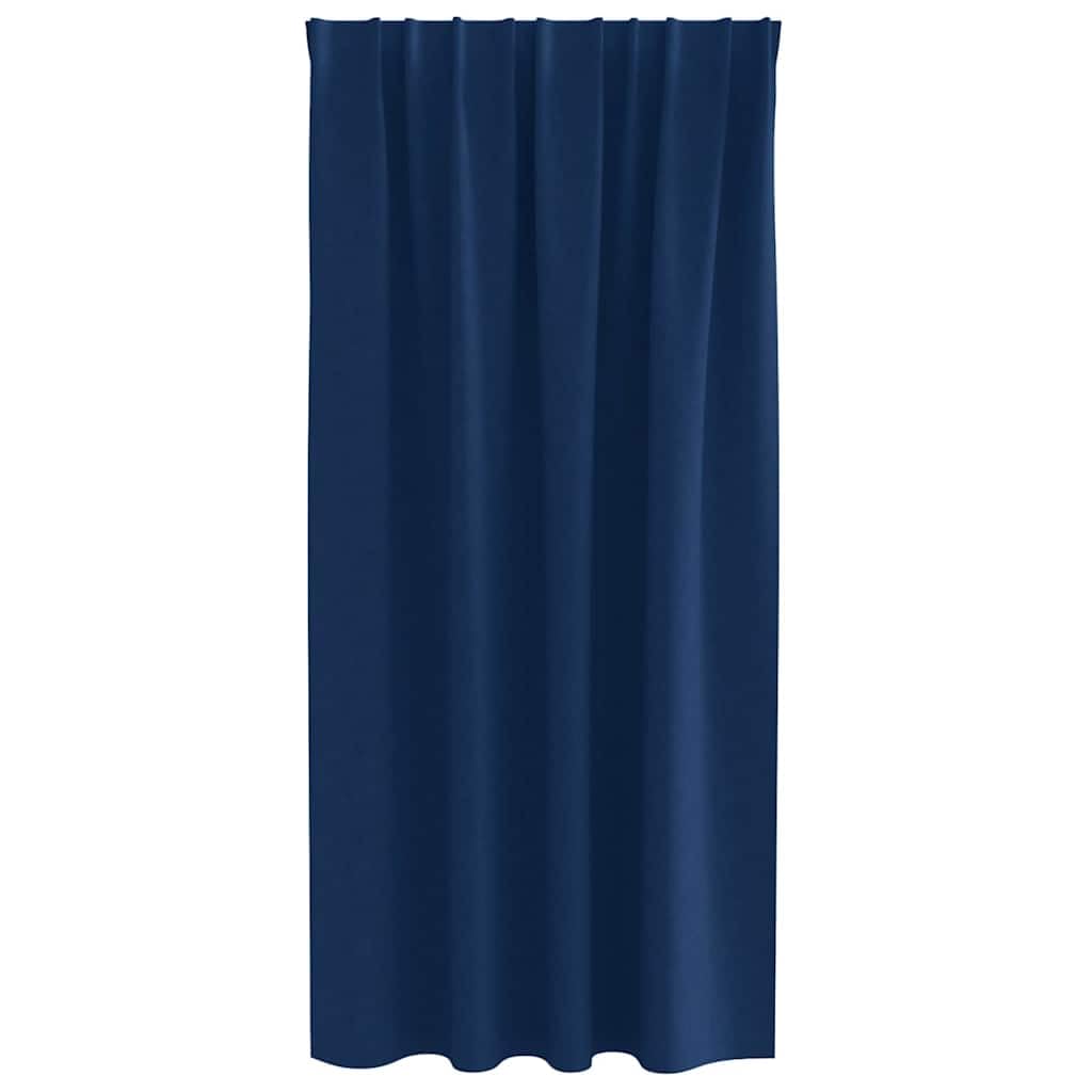Zasłony zaciemniające z pierścieniami, ciemnoniebieskie, 175 x 140 cm, 2 sztuki, poliester, z 80%-90% blokadą światła, do salonu, sypialni, biura, ochrona przed wzrokiem i słońcem