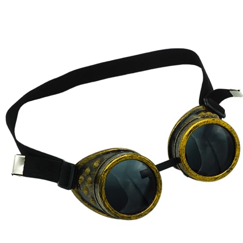 4E'S Novelty 10795 Steampunk Goggles For Women & Men, Vintage Steampunk Glasses Costume thumb #1
