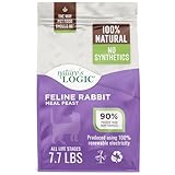 Nature's Logic Feline Chicken Meal Feast Cat Food - High-Protein Dry Food for Cats, 100% Natural Nutrition with Probiotics & Prebiotics - All Life Stages - Rabbit, 7.7lbs