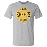 500 LEVEL Gavin Sheets San Diego Vintage Baseball Shirt (Heather Gray, Small)