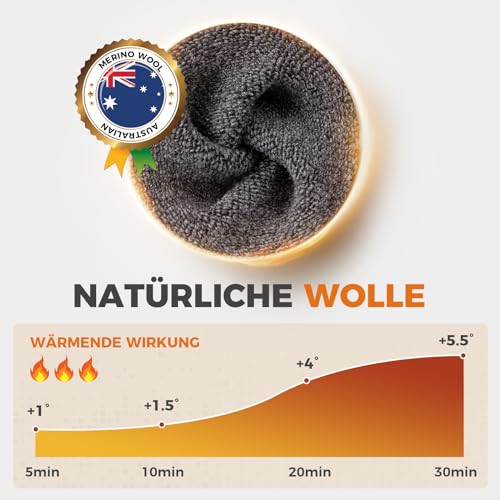 Rahhint Calcetines de senderismo Merino Calcetines de compresión Calcetines de trekking acolchados antiampollas 3 pares para hombres, mujeres y niños Talla 31-52 - imagen 5