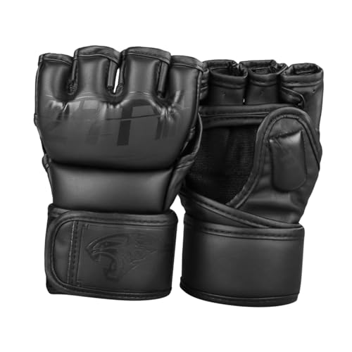 Guantes MMA de dedo abierto para sparring intenso en artes marciales y saco de boxeo