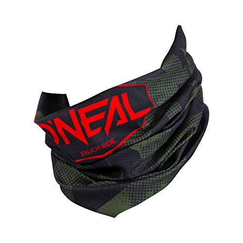 O‘NEAL | Halstuch Schlauch-Schal | Mountainbike Motocross Motorrad | Ungesäumt, Bequemes Material, elastischer Stoff | Neckwarmer Covert | Unisex | Schwarz Grün | Einheitsgröße