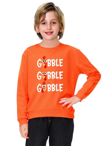 Image of Remimi Kids Halloween Sweatshirt Long Sleeve Thanksgiving Tops 3-14 Years