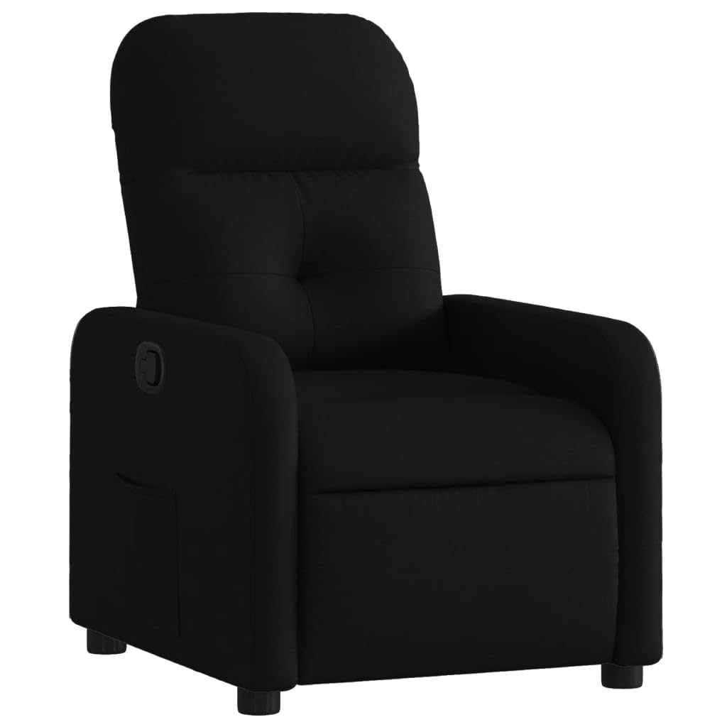 Fauteuil inclinable chaise avec repose-pieds et dossier pour salon noir