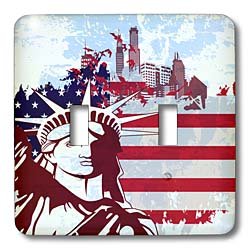Interrupteur a bascule vintage decoration USA et Statue de la Liberte