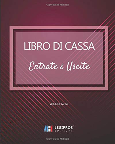 Il mio libro di cassa vX EditionsLibro Di Cassa: v5-4 Libro mastro semplice per le piccole imprese o conto privato | Saldo precedente Data Entrate Uscite Saldo | 101 pagine | 20,32cm x 25,4cm | sfondo rosa con linee diagonali