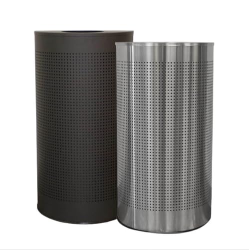 Caneca de Basura Comercial Moderna de Metal de 12 galones Negro miniatura 3