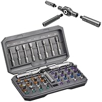 Koeutoze 42-in-1 Magnetisches Schraubendreher-Set, Multi-Bit-Magnetschraubendreher-Set mit Abnehmbarem Ratschengriff, Griff Ratschen-Schraubendreher-Set mit 40 Bits, Präzisions-Reparatur-Werkzeug-Set