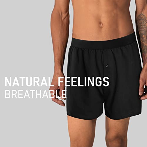 Natural Feelings Bamboo Viscose Men'S Boxer Short Soft Boxers For Men Loose Fit Mens Underwear Breathable Boxers For Men Pack M thumb #1