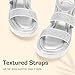 DREAM PAIRS Girls Flatform Wedge Open Toe Platform Summer Sandals with Buckle Ankle Strap for Little Kid/Big Kid,Size 4 Big Kid,Silver,KKUMPS2501