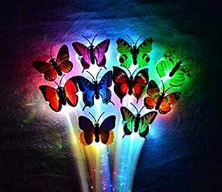 Amazon.co.jp: 蝶の形 LED 光ファイバ妖精ランプ ソーラー 防雨型