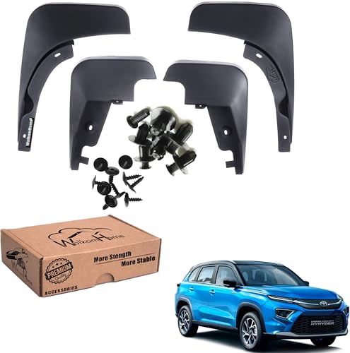 Image of WolkomHome Mud Flap Compatible with Urban Cruiser Hyryder 2023 - Durable Splash Guards for Car Exterior Protection