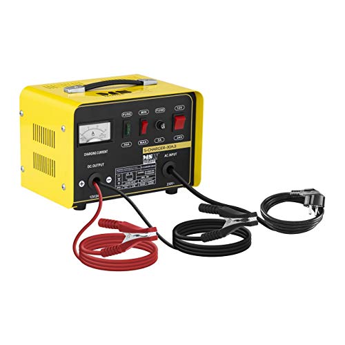 MSW Autobatterie Ladegerät Kfz Batterieladegerät S-CHARGER-30A.3 (Kühlsystem, 12/24 V Ladespannung, 15/20 A Ladestrom, 20-250 Ah, 650 W, angepasste Ladestärke MIN/MAX, kompakt)