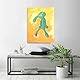 Cartoon Oktopus Leinwand Malerei für Schlafzimmer Lustige Squidward Painting Poster Bild mit Rahmen Dekoration für Wohnzimmer Badezimmer Wasserdicht Fertig Zum Aufhängen 20x30cm