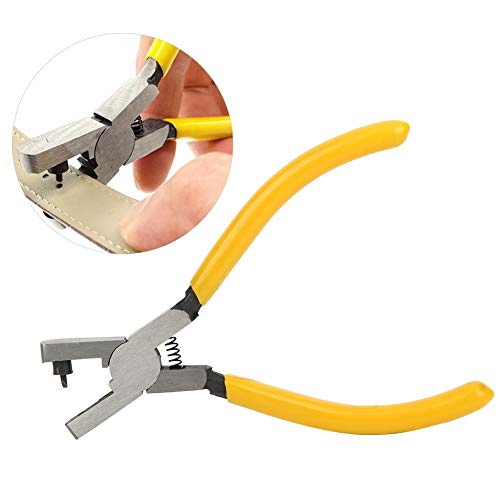 Alicate de perfuração, ferramentas de reparo de mão de ilhó Amarela Buraco de alicate de punção, cou