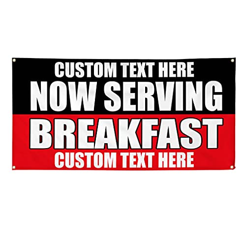 Custom Vinyl Banner 36x72" Breakfast Food Fair Outdoor Signs