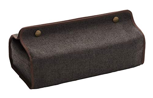 クォーターリポート ティッシュケース 吊り下げ バウンド ブラウン W25×H5~6.2×D12cm 裏面 ラミネート加工 【日本製】