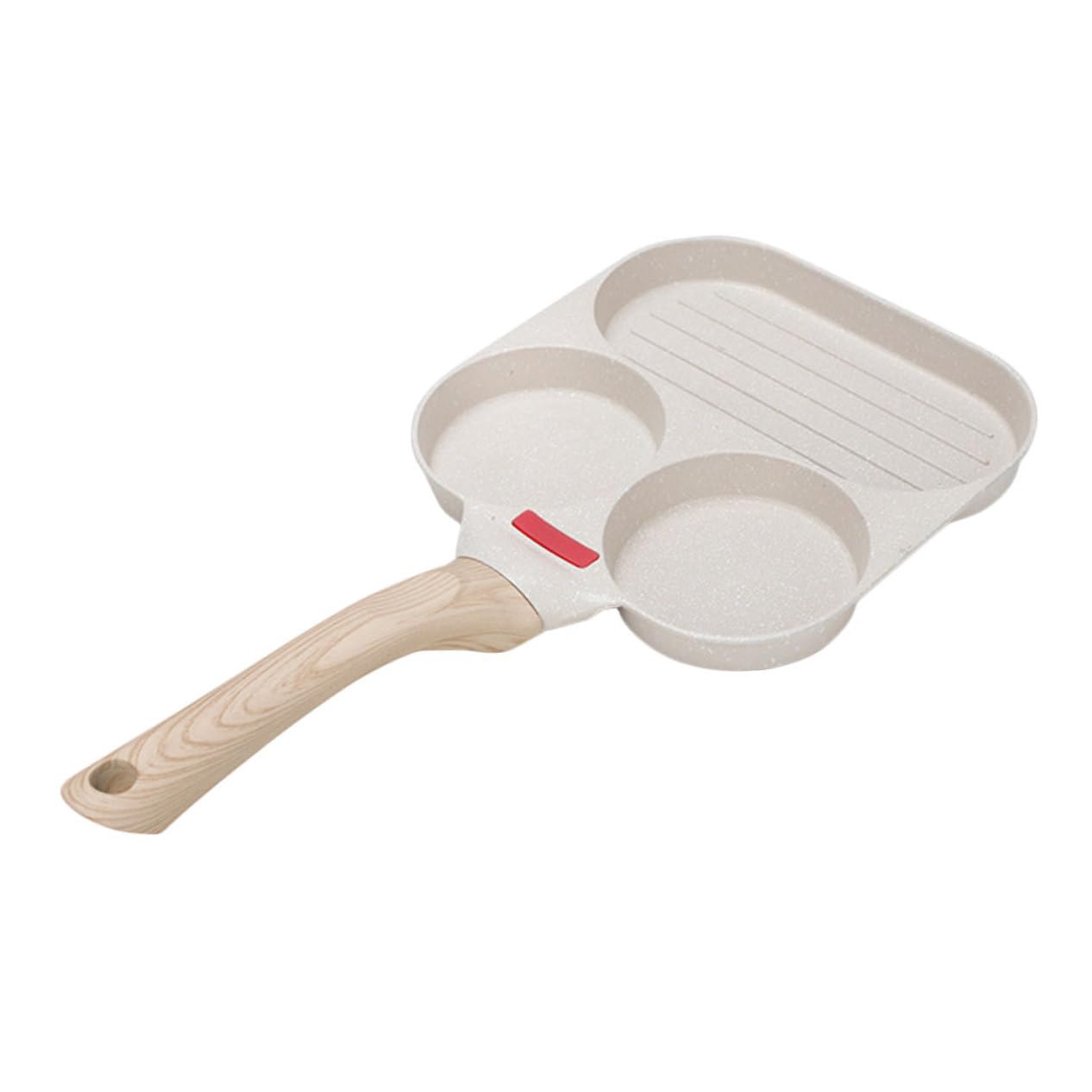 TOYANDONA Padella da Campeggio Antiaderente Multifunzione in Alluminio, Padella per Uova e Pancake Manico Ergonomico, per Cucina Domestica e Attività Outdoor