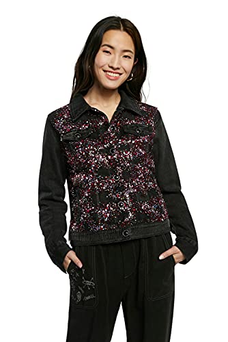 Desigual Damen Chaq_alba Denim Jacket, Blau, 40 EU
