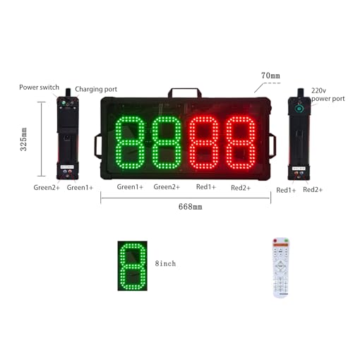 Marcador electrónico portátil recargable para fútbol miniatura 4