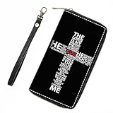 ZXHSBROK Geldbörse mit Blutrotem Kreuz für Damen, mit Kreditkartenhalter...