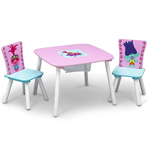 Delta Children Kids Table and Chair Set With Storage (2 Chairs Included)
