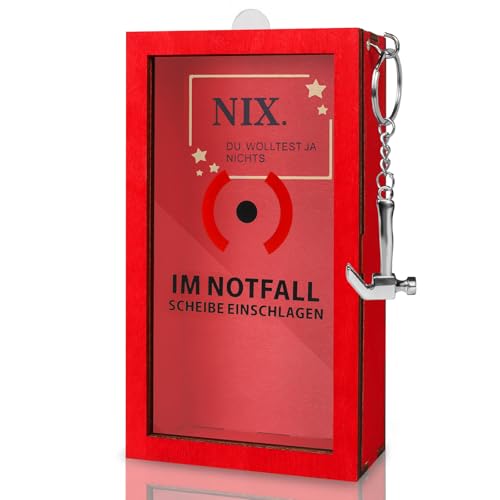 Anruzon - NIX Geschenk - Lustige Geburtstag Geldgeschenk - Deko Holzkiste
