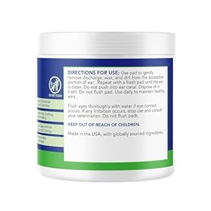 Angels eyes ear cleansing wipes for dogs and cats removes dirt wax odor reduce infections and itching no artificial colors or fragrance 100ct   cucciolini doodles