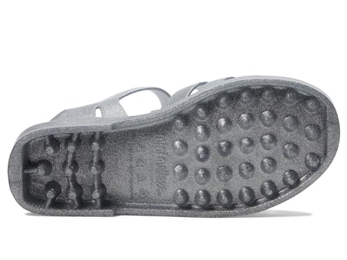 Mini Melissa Girls Possession Shiny (Little Big Kid) Fisherman Sandal, Glitter Clear, 33