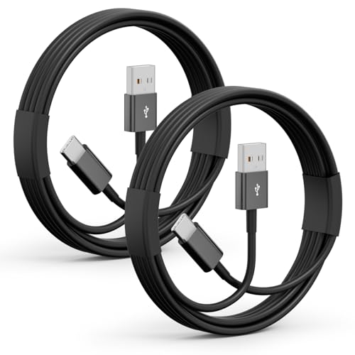 2Pack USB A to USB C Cable for iPhone 15/16/17 All Series, CarPlay - Type-C Car Charger 3A Fast Charging & 480Mbps Speed for iPad, Samsung Galaxy, Tablets, Laptops (Black-3FT)