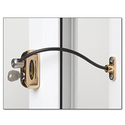 JACKLOC Pro-5 Lockable Cable Window Lock - Brass