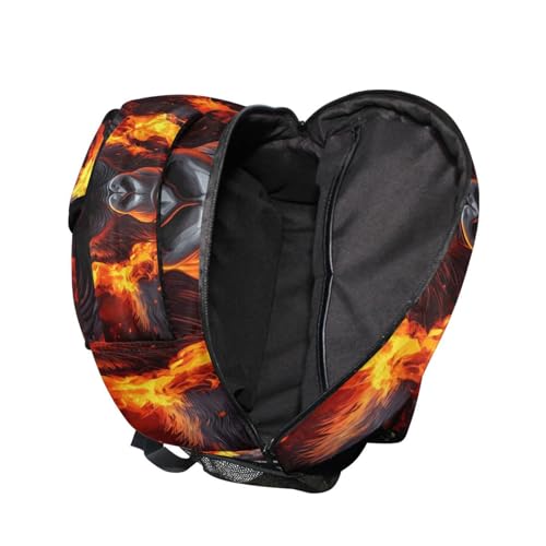 ALAZA Fierce Gorilla King Kong Backpacks for Girls Boys Elementary School Bag Kids Bookbag Personalized Travel Daypack 3rd 4th 5th Grade Rucksack 16in Laptop Back Pack3