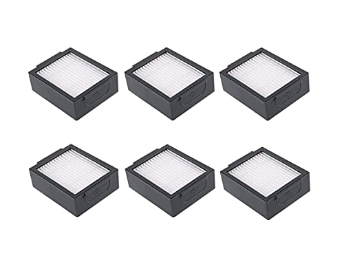 Fuyoda 6 Pack Upright Filters Replacement Compatible with irobot Roomba E&I Series E5(5150) E6(6198) i3(3150) i3+(3550) i4(4150) i4+ i6 i6+(6550) i7(7150) i7+(7550) i8 i8+ Plus Robot Vacuums