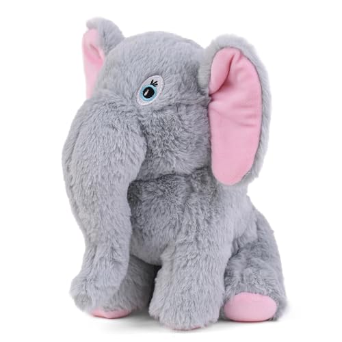 Image of Mirada Elephant Soft Plush Toy | Grey Stuffed Animal for Kids, Boys & Girls | Cute Soft Toys for Kids, Stuffed Animals, Animal Soft Toys, Cuddle Toy, Baby Gift, Birthday Gift, Room Decor Plush | 22cm