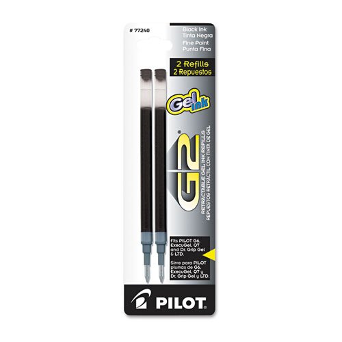 Pilot G2 Gel Ink Refill, Fine Point, Black Ink - Pack of 6 (PIL77240-6PACKS) by Pilot