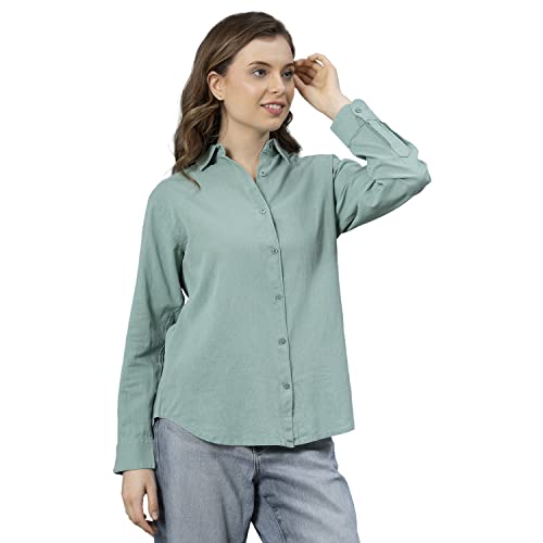 Image of Mode Women's Regular Fit Shirt (MFS0026 Sea Green