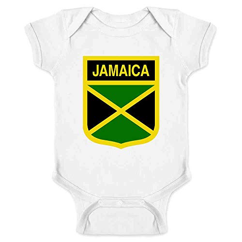 Jamaica Soccer Team Crest Infant Bodysuit Soft Cotton Baby Clothes White 12M