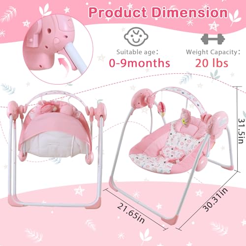 Portable Baby Swing with Music