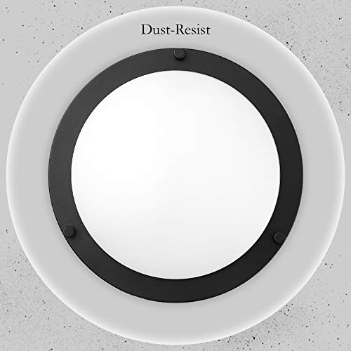 Myth Realm 10" Led Flush Mount Ceiling Modern Matte Black Double Rings Light Fixture 3000K Warm Light For Bedroom, Living Room, Bathroom, Hallway And More #TOP5