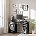 HOMCOM Home Office/Dorm Computer Desk with Elevated Shelf, Black