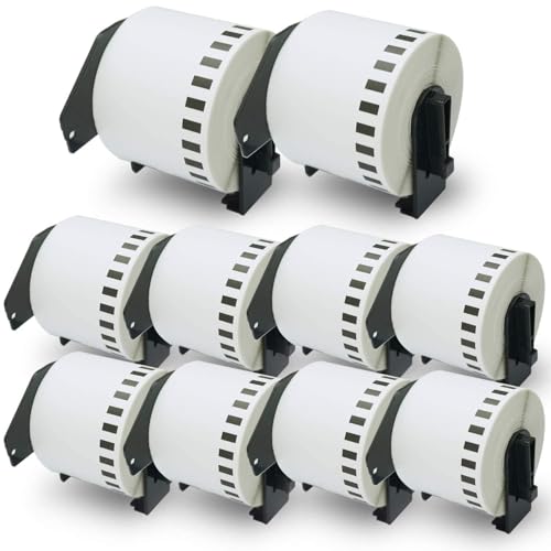 BETCKEY - Compatible Continuous Labels Replacement for Brother DK-2205 (2.4 in x 100 ft), Use with Brother QL Label Printers [10 Rolls] by BETCKEY - Used condition - US$32.17