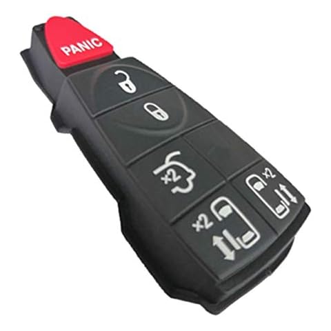 KAWIHEN Keyless Entry Remote Fob Skin Replacement for Chrysler 300 T&C, Dodge Charger Challenger Grand Caravan Ram 1500 2500 3500 4500 Jeep Commander Grand Cherokee M3N5WY783X IYZ-C01C 267F-5WY783X Cover