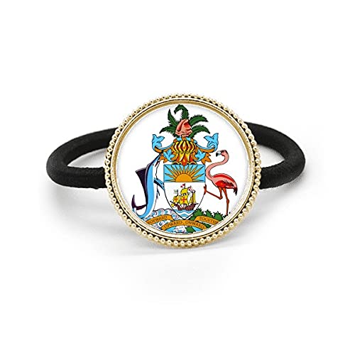 Diadema metal plateado Nassau Bahamas National Emblem con detalles de goma suave
