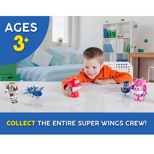 Super Wings - 5'' Transforming Supercharged Crystal Airplane Toys Action Figure | Season 4 | Airplane To Robot | Birthday Gift For 3 4 5 Year Old Boys And Girls | Toy Plane Vehicle For Preschool Kids #TOP2