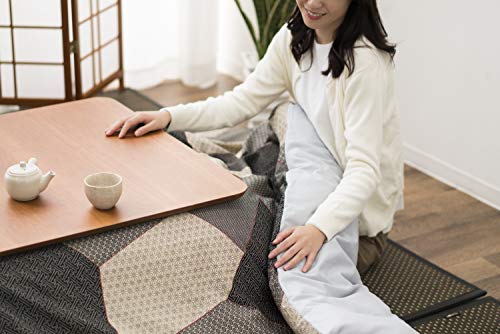 EMOOR 100% Cotton Japanese Kotatsu Futon Cover Square Type Navy
