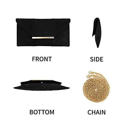 Image of JNB Faux Microsuede Envelope Clutch