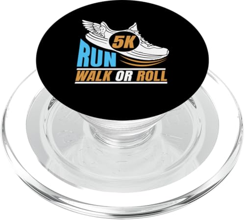 5K Marathoner Road Runner Athlete Run Walk Roll 5 Km PopSockets PopGrip for MagSafe