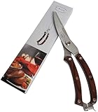 Dr. Richter Geflügelschere - Griffe aus Holz - Hähnchenschere - Fleischschere