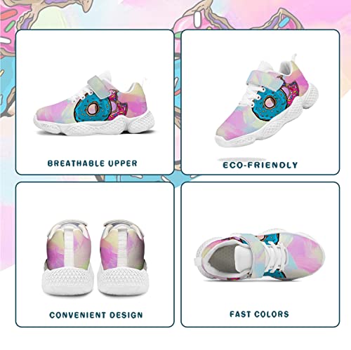 Hetios Kids Shoes for Boys Girls - Sneakers Tennis Shoes Donut Painted Outdoor Running Shoes3